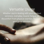 Close-up of a hand applying cream to skin with text about Versatile Usage.