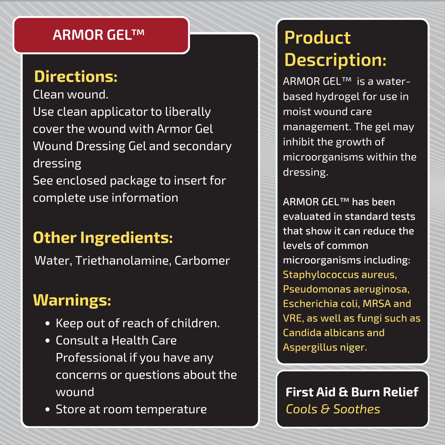 Armor Gel™ Wound Dressing Gel